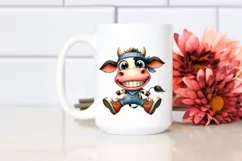 Watercolor Cow with Big Eyes and Bandana Product Image 2