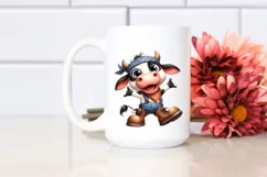 Watercolor Cow with Big Eyes and Bandana Product Image 2