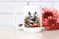Baby Rhino with Basket | Sublimation | Clipart Product Image 2