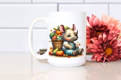 Colorful Baby Rhino Art | Sublimation | Clipart Product Image 2