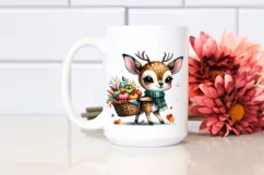 Baby Deer with Basket | Sublimation | Clipart Product Image 2
