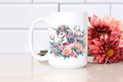 Colorful Baby Unicorn in Ballroom, PNG Product Image 2