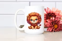 Smiling Baby Old Plush Lion | Summer Clipart Product Image 2
