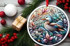 Round Christmas Ornament Sublimation|Clipart Product Image 2