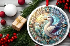 Round Christmas Ornament Sublimation|Clipart Product Image 2