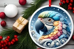 Round Christmas Ornament Sublimation|Clipart Product Image 2
