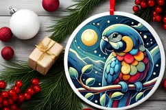 Round Christmas Ornament Sublimation|Clipart Product Image 2