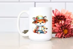 Colorful Cute Baby Fox Dressed for Summer | Clipart Product Image 2