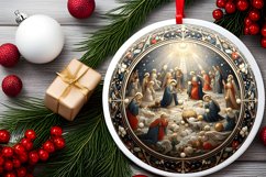 Round Christmas Ornament Sublimation|Clipart Product Image 2