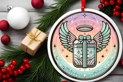 Round Christmas Ornament Sublimation|Clipart Product Image 1