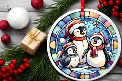 Round Christmas Ornament Sublimation|Clipart Product Image 2