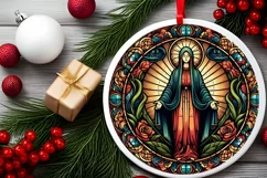 Round Christmas Ornament Sublimation|Clipart Product Image 2