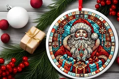 Round Christmas Ornament Sublimation|Clipart Product Image 1