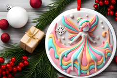 Round Christmass Ornament PNG Product Image 2