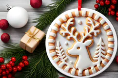 Round Christmass Ornament PNG Product Image 2