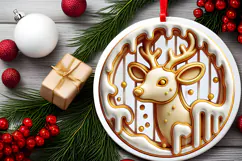 Round Christmass Ornament PNG Product Image 2