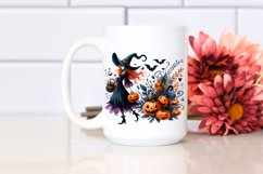 Witch Halloween Scene Sublimation Clipart Product Image 2