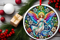 Round Christmass Ornament PNG Product Image 2