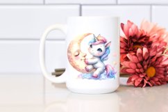 Baby Unicorn on the Moon | Sublimation | Clipart Product Image 2