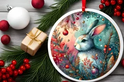 Round Christmas Ornament Sublimation|Clipart Product Image 2