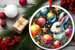 Round Christmas Ornament Sublimation|Clipart Product Image 2