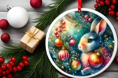 Round Christmas Ornament Sublimation|Clipart Product Image 2