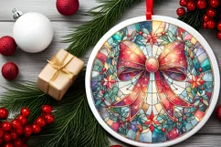 Round Christmas Ornament Sublimation|Clipart Product Image 1