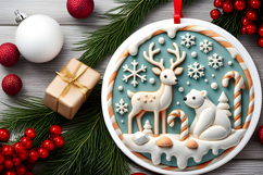 Round Christmass Ornament PNG Product Image 2