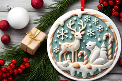 Round Christmass Ornament PNG Product Image 2