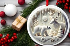 Round Christmas Ornament Sublimation|Clipart Product Image 1