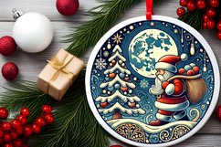 Round Christmas Ornament Sublimation|Clipart Product Image 2