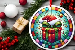 Round Christmas Ornament Sublimation|Clipart Product Image 1