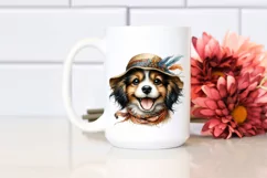 Funny Puppy Wind Watercolor Clipart Product Image 2