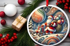 Round Christmas Ornament Sublimation|Clipart Product Image 2