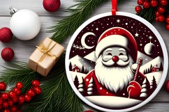 Round Christmas Ornament Sublimation|Clipart Product Image 2