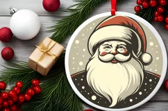 Round Christmas Ornament Sublimation|Clipart Product Image 2