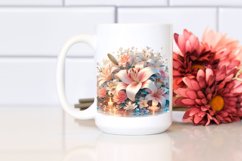 Shiny Filled Artistic Begonia Lily | Clipart Product Image 2