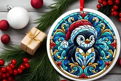 Round Christmas Ornament Sublimation|Clipart Product Image 2