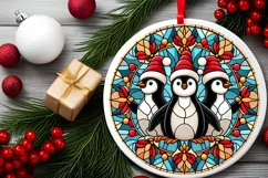 Round Christmas Ornament Sublimation|Clipart Product Image 2