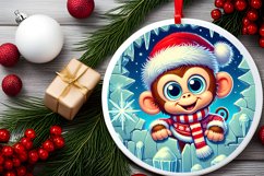 Round Christmas Ornament Sublimation|Clipart Product Image 2