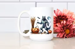 Watercolor Style Funny Halloween Clipart, Transparent PNG Product Image 2