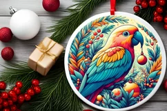 Round Christmas Ornament Sublimation|Clipart Product Image 2