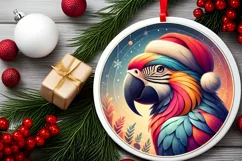 Round Christmas Ornament Sublimation|Clipart Product Image 2