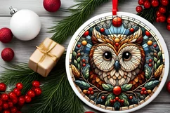 Round Christmas Ornament Sublimation|Clipart Product Image 1