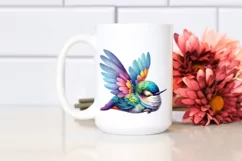 Colorful Baby Hummingbird Sleeping Clipart Product Image 2