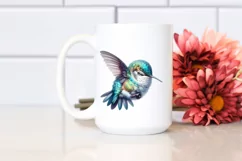 Colorful Baby Hummingbird Sleeping Clipart Product Image 2