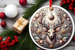Round Christmas Ornament Sublimation|Clipart Product Image 2