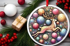 Round Christmas Ornament Sublimation|Clipart Product Image 2