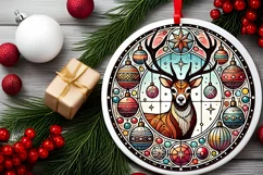 Round Christmas Ornament Sublimation|Clipart Product Image 2
