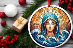 Round Christmas Ornament Sublimation|Clipart Product Image 1